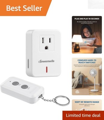 Compact Indoor Remote Light Switch - Wireless Kit with 10A Power Rating,