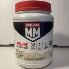 Muscle Milk Genuine Protein Powder, Vanilla Cr me, 1.93 Pounds, 12 Servings, 32G