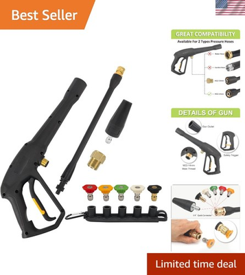 #ad Pressure Washer Spray Gun Steel 5 Tips Turbo Nozzle Extension Wand Max 1900 PSI $79.98