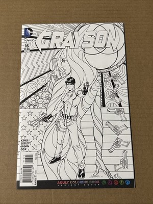 GRAYSON #16 COLORING BOOK VARIANT COVER FIRST PRINT DC COMICS (2016)