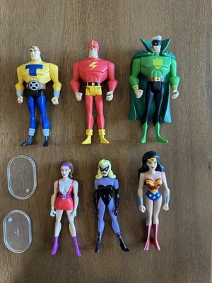 Mattel JLU Action Figure LOT Justice Guild, Wonder Woman And Elastigirl