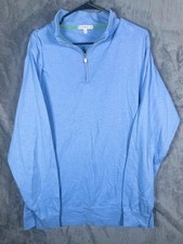 Peter Millar Men's 1/4 Zip Cotton Pullover Blue Purple Size XL