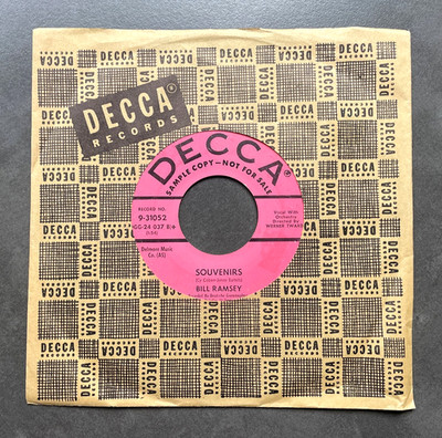 7'' Bill Ramsey - Souvenirs / Go Man Go - USA Decca Promo