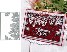 Christams Pine Nut Pine Leaf Metal Die Cuts for Card Making,Christmas Snowflake