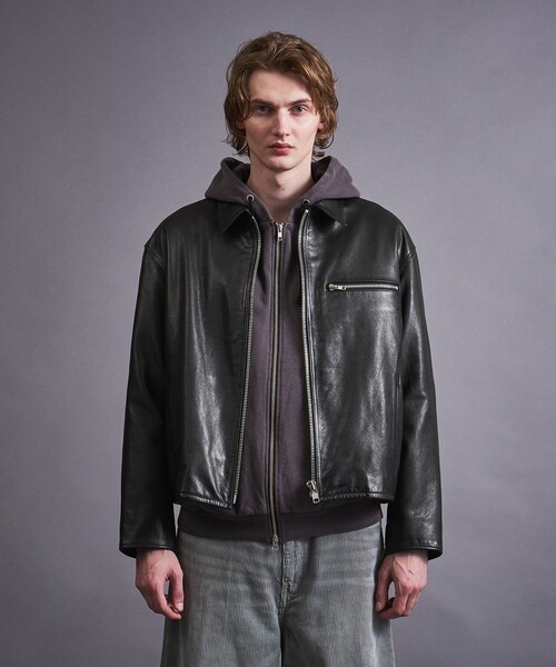 Monkey Time Cowhide Leather Jacket - Small - image 4