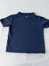 Tommy Hilfiger V Neck Short Sleeve T Shirt Boys Size 4T navy blue 100 Cotton