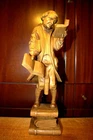16" ANRI WOOD CARVINGS CARL SPITZWEG LIBRARIAN/BOOKWORM STATUE FIGURE FIGURINE