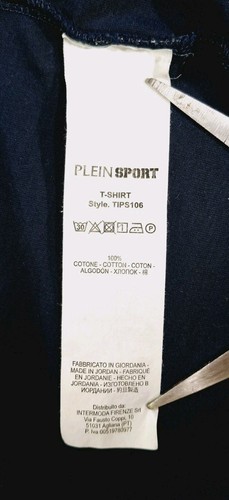 Plein Sport Mens Block Logo Navy T Shirt Medium Philipp Plein Jordan TIPS106 - Picture 11 of 16
