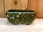 Vintage McCoy Pottery Green Geometric Pattern Planter