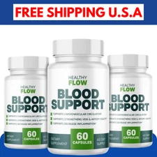 Healthy Flow Blood Support , Advanced Blood Support Formula  Genuine US (3pack)