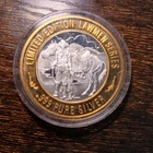 Limited Edition Lawmen Series Wild Bill Hickok 1 oz .999 Silver Round Gold-Tone