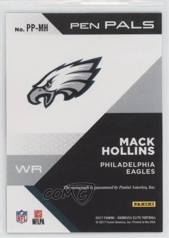 2017 Donruss Elite Pen Pals Mack Hollins #PP-MH Rookie Auto RC - Image 2 of 2