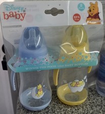 NWT Disney Winnie The Pooh 10oz Baby Bottles 2 Pack Blue Yellow