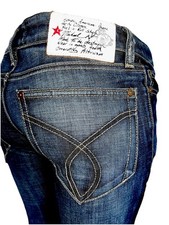NWT New Michael H & The Brashers DEHOGHTON Y2K ROCK COUTURE Bootcut Jeans 28 x35