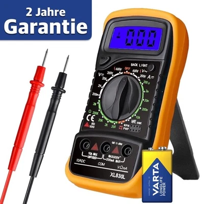 MARKENLOS Digital Multimeter Messgerät Voltmeter Strom Amperemeter Kapazität Profi Prüfer