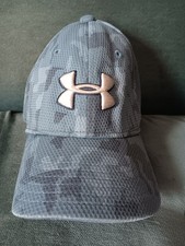 Youth Xs/sm Under Armour Blue Grey Camo Baseball Hat Cap