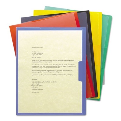 Smead Organized Up Poly Opaque Project Jacket, Letter Size, Assorted Colors, 5 p