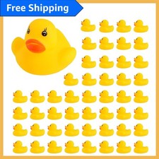 Charming 50-Piece Rubber Duck Collection - Squeak  Float Bath Toys for Kids