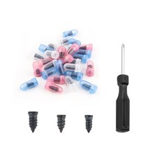Pack of 30 Tire Repair Kit with Plugs,Self-Service Tire Repair Plugs with Scr...