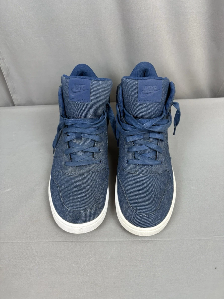 Nike Court Borough High Tops Size 11.5 Premium Mid Denim Blue Men Sneakers Nike Court Borough Mid Premium Blue for Sale | Authenticity  main image 4