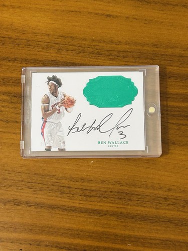 16-17 FLAWLESS BASKETBALL- BEN WALLACE - EMERALD GREEN AUTO SSP - 2/5🔥🔥
