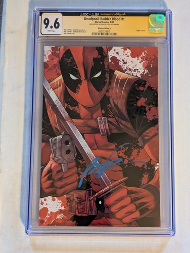Deadpool Badder Blood #1 Virgin Exclusive CGC 9.6 SS JSA Signed By Rob Liefeld - Picture 1 of 3