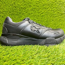 Kuru Kinetic 2 Mens Size 10 Jet Black Athletic Leather Walking Shoes Sneakers