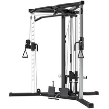 SPORTNOW Power Tower Multifunzione con Sbarra Trazioni e Bilanciere Nero