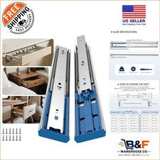 10 Pairs of 22-Inch Soft Close Drawer Slides - Heavy Duty with 100 lb Capacity