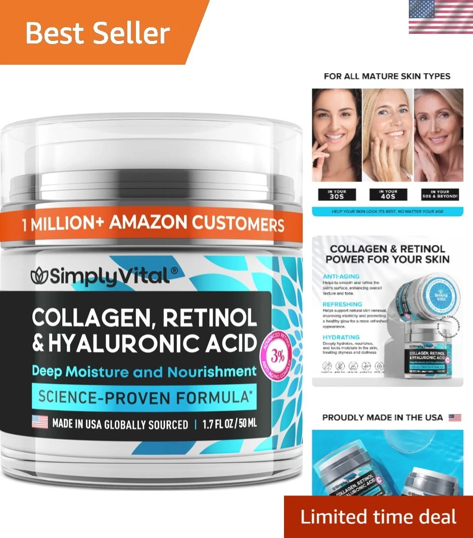 New Collagen Retinol Hyaluronic Acid Cream 1.7 Fl Oz
Opens in a new window or tab