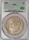1892 Morgan Silver Dollar $1 CAC Grading XF40