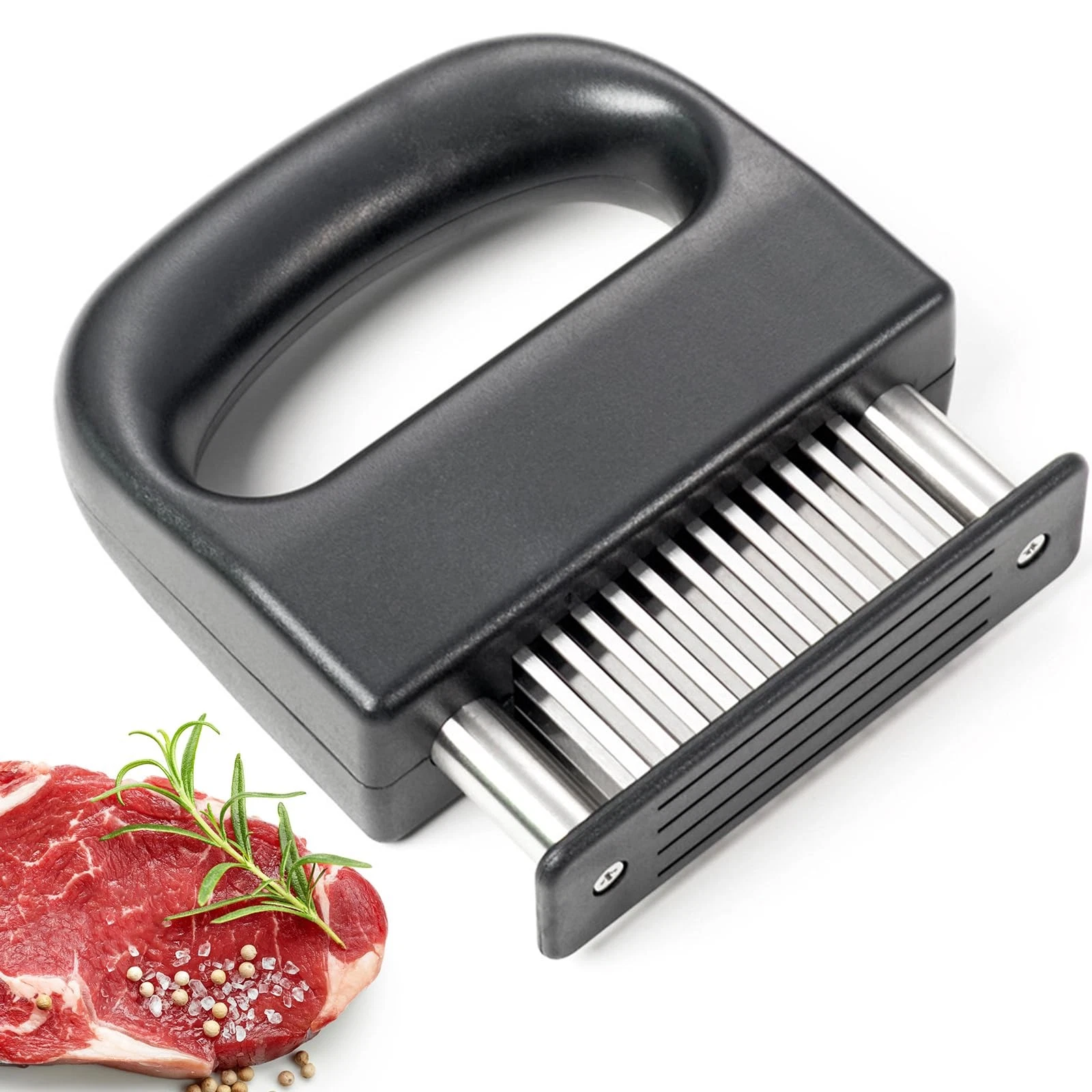 Meat Tenderizer, Meat Tenderizer Tool with 48 Stainless Steel Ultra Sharp Nee...