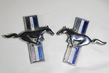 1964 Ford Mustang Running Horse Tri-bar Fender Emblems