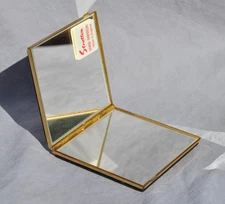 Vintage Smythson of Bond Street Double Mirror Leather Compact Brand New