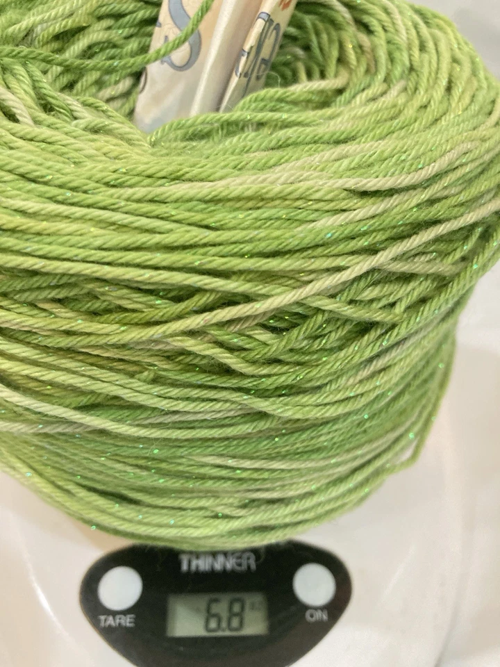 Каскадная пряжа Sunseeker хлопок акриловые зеленые тона, смешанный лот, пожалуйста, прочитайте - Изображение 4 из 4