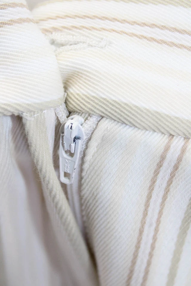 Женские брюки Elie Tahari на пуговицах плоские спереди прямые штанины в полоску размер 10 - Изображение 4 из 4