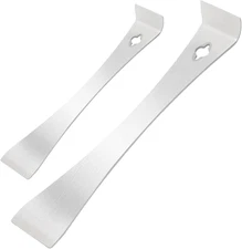 Compact 2-Piece Stainless Steel Pry Bar Set - 7.25" & 9.25" Scraper Tools