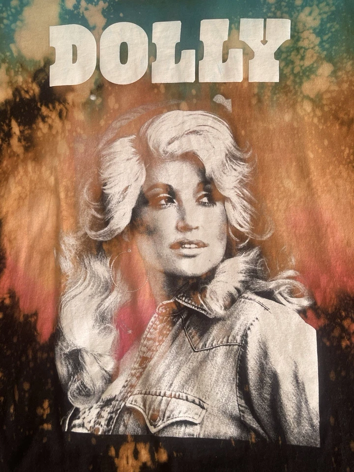 Dolly Parton Graphic Custom Tye-Dye Large - Image 3 of 4