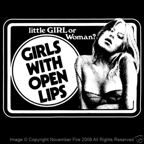 Www Xxx Open Film - Girls with Open Lips Little Girl or Woman Old XXX Adult Film Porno Shirt  NFT455 | eBay