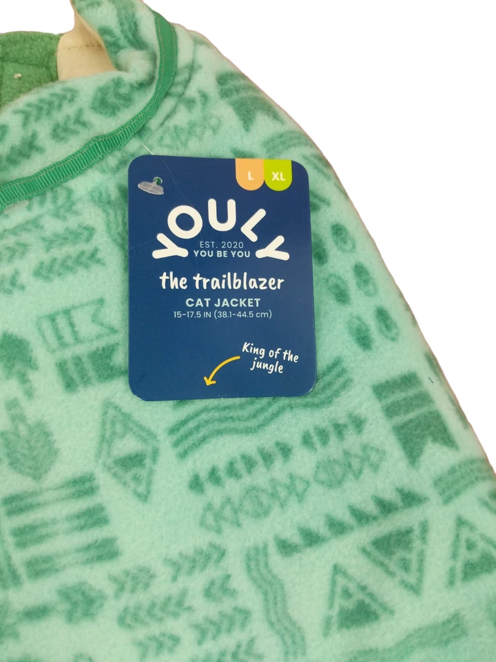 Youl- Trailblazer Cat Puffer Jacket (Pet) Size Large Extra large Green - Image 4 of 4