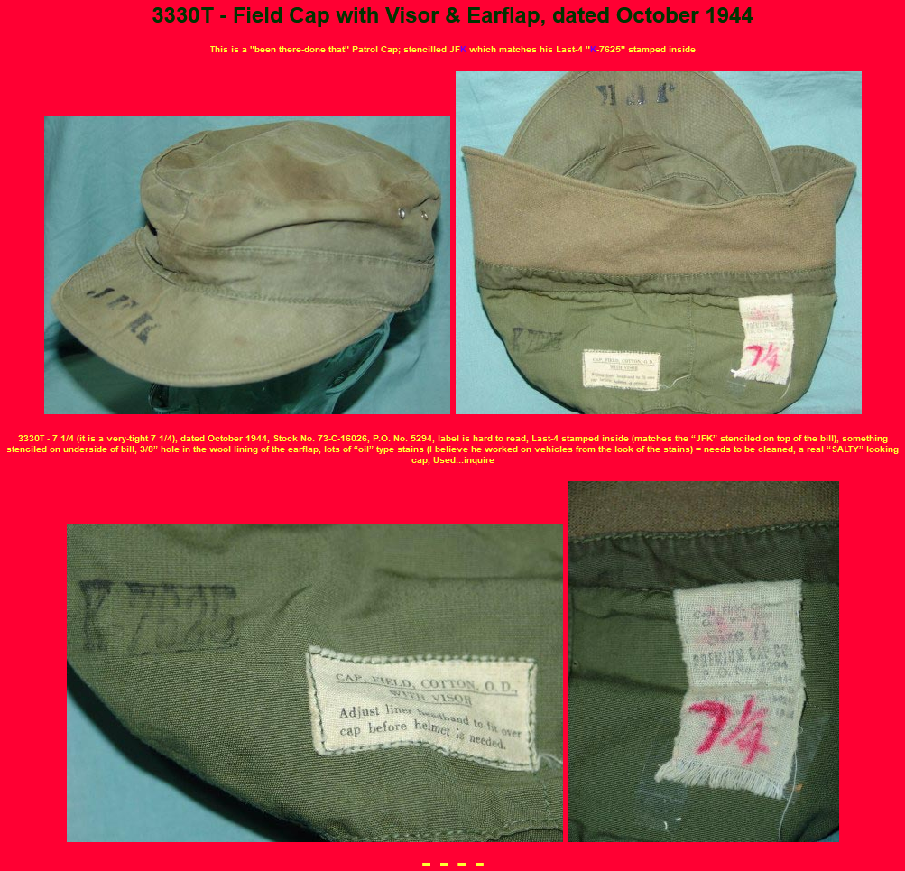 個人装備 US ARMY M-43 COTTON FIELD CAP Vintage WWII US Army M43 Cotton OD Field Cap Visor M-1943 Hat 1st