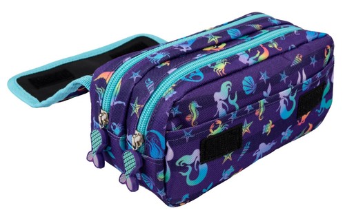 Kids Personalised Pencil Case 2 Compartment Large Stationery Zippe Pouch School - Picture 37 of 47