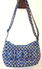 Vera Bradley Shoulder Blue Bag - Yellow on Inside - Outside Pockets