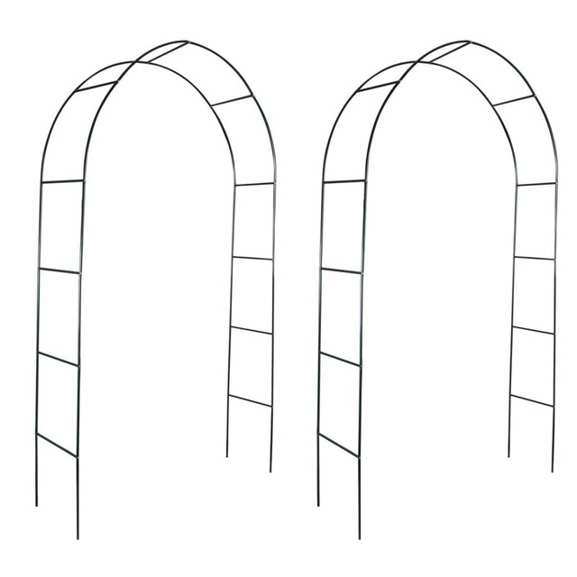 con Telaio di Supporto pergolato da Giardino Bianco Decorazione Cerimonia di Cerimonia Nuziale Arco Pillows-RJF Arco per Piante rampicanti Metallo Arco da Giardino Dimensioni Multiple