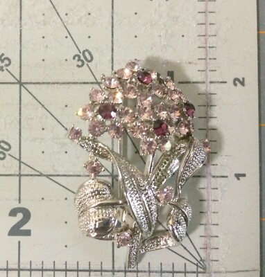 Broche Fleur Lilas Violet – Argenté – Bijou Fantaisie Pour Femme