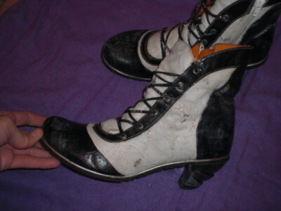 Schicke coole Damen Boots Stiefeletten von Eject Gr 41 Echtleder Ziegenfell