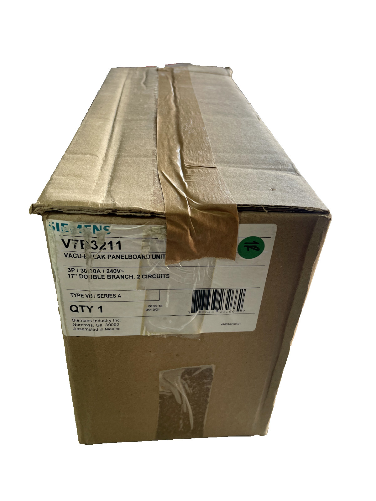 (1) NEW Siemens V7B3211 3p 240v 30a Twin Fusible Switch - NEW IN BOX SURPLUS