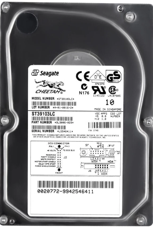 Hard Drive Seagate Cheetah 18LP 9.1GB 10000RPM SCSI U160 ST39103LC 3.5'' - Image 3 of 3