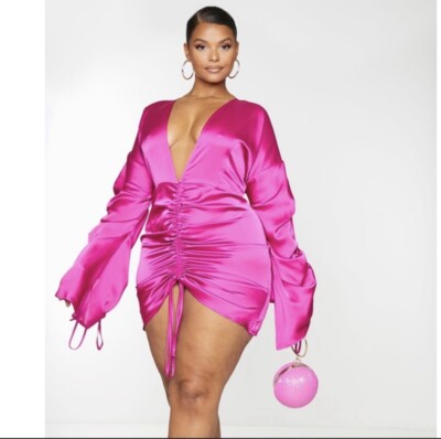 fuchsia plus size cocktail dresses Plus Size Boss Babe Blazer Dress