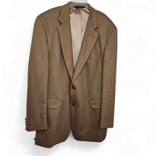 Jos. A. Bank Men's Wool Cashmere Blend Brown Blazer Jacket Size 44L
